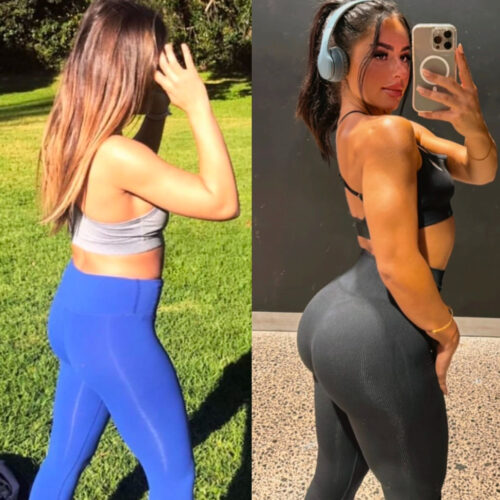 before and after photo of Elif